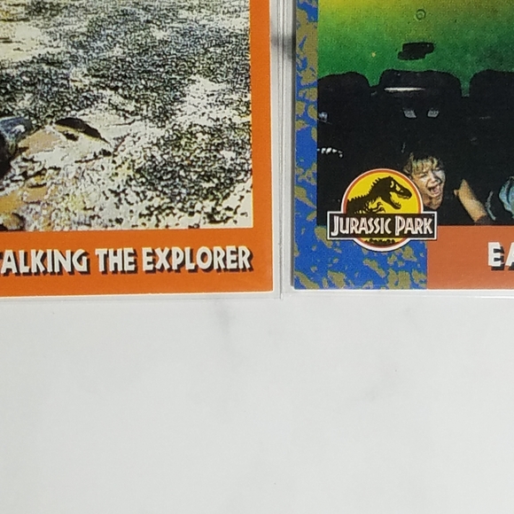 Vintage JP Topps Trading Cards Lot of 10 Jurassic Park Movie Cards Lot #12 - Picture 6 of 9